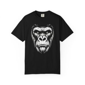 Gorilla Face Graphic Tee — Bold Primal Ape Portrait T-Shirt