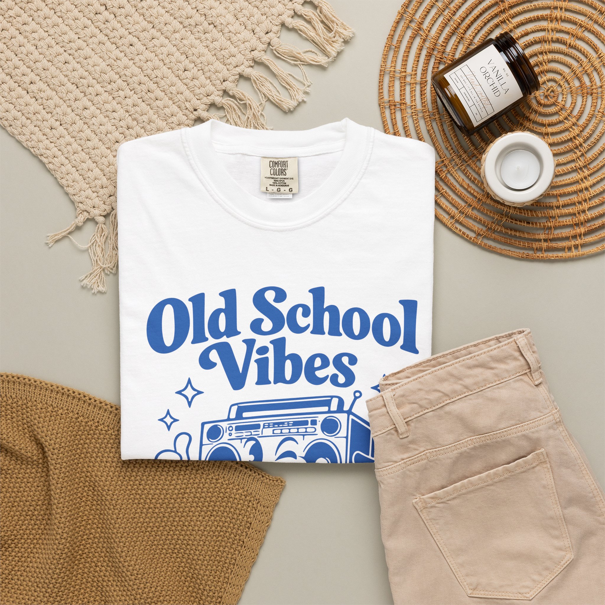 Old School Vibes Tee — Retro Boombox "Turn Up The Volume" Graphic Shirt - Image 4