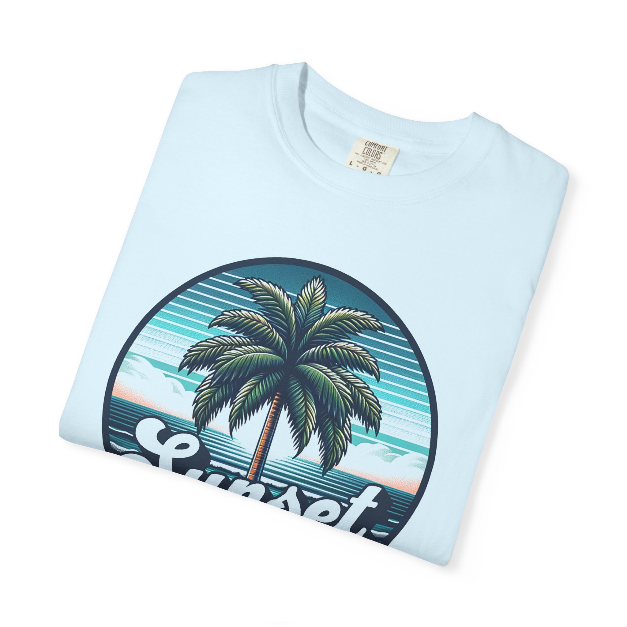 Sunset Chaser Tee — Retro Palm Tree Beach T-Shirt - Image 3