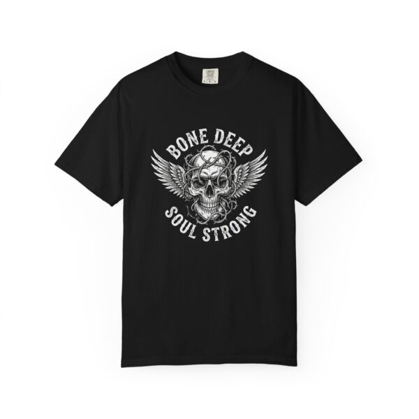 Skull Wings Tee — "Bone Deep Soul Strong" Graphic T-Shirt