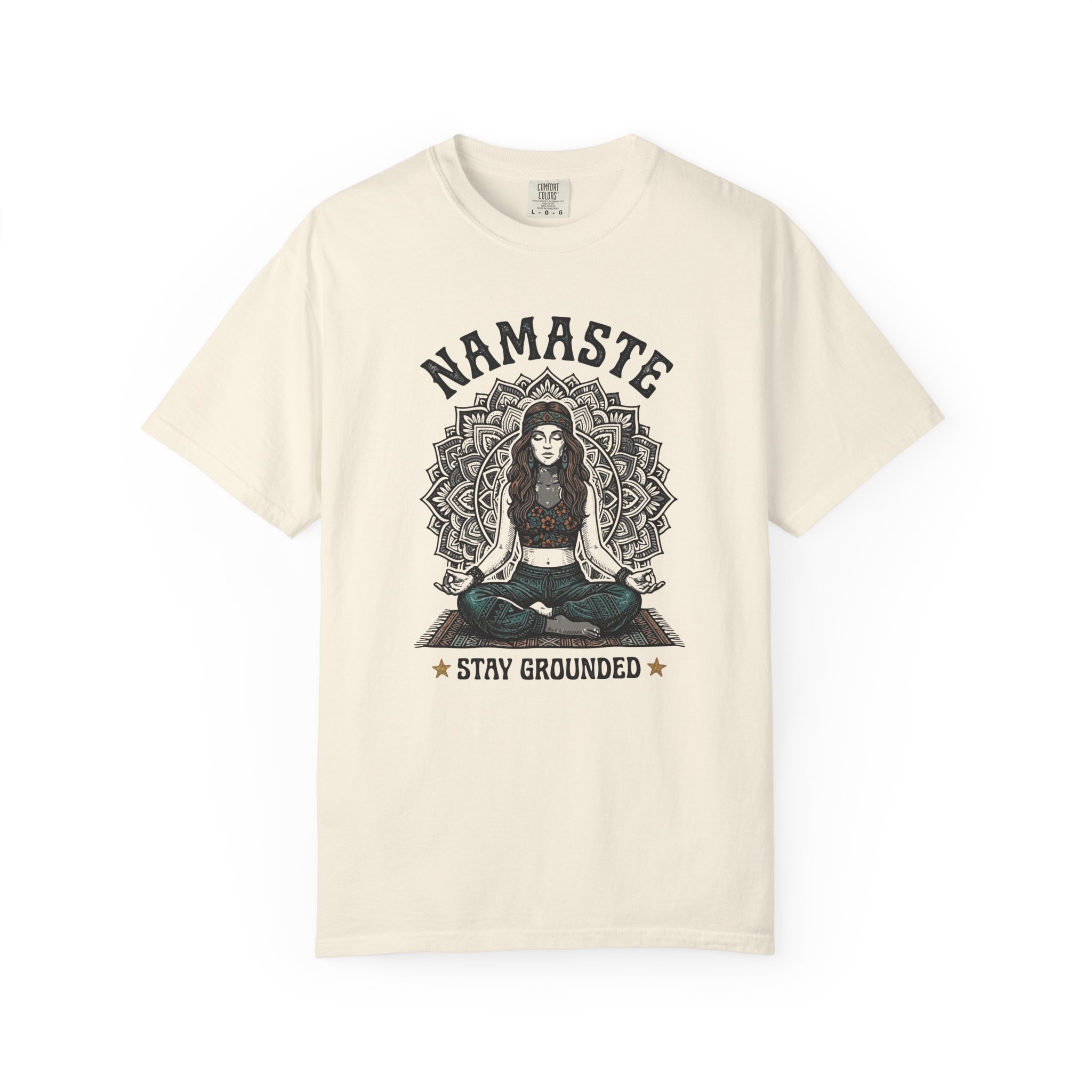 Namaste Stay Grounded Tee — Yoga Meditation Graphic T-Shirt