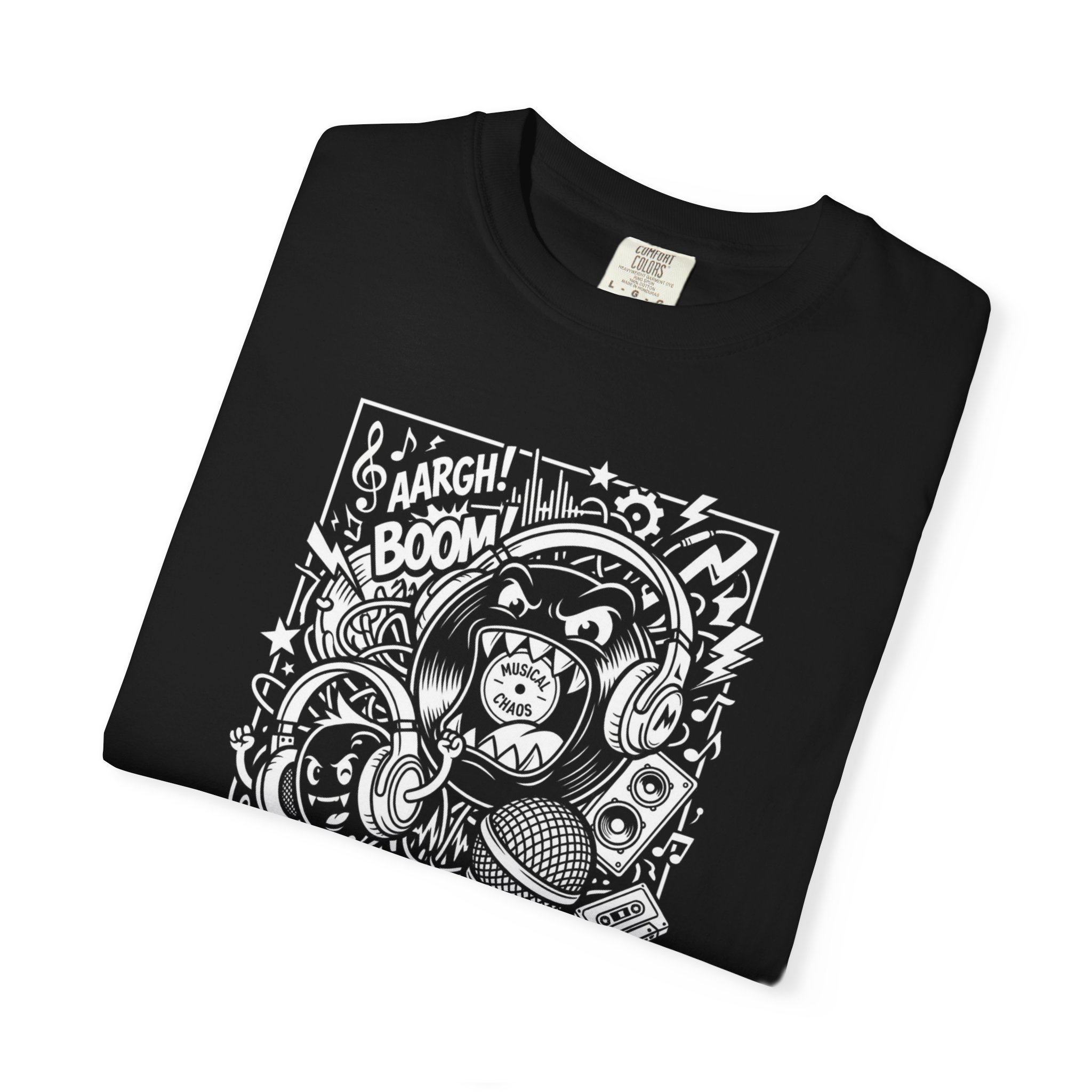 Astronaut Cat Graphic Tee — Retro Space Punk Illustration - Image 3