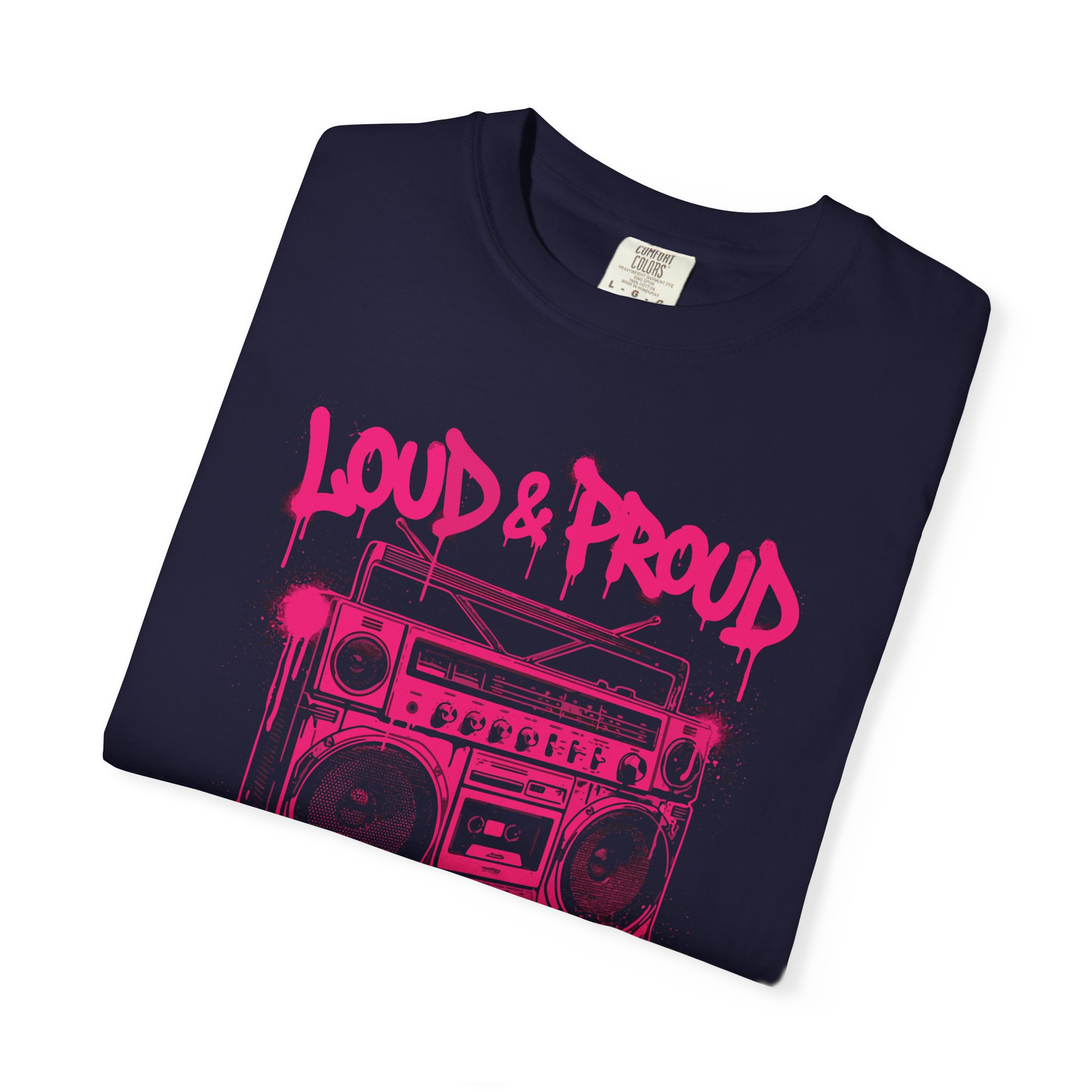 Loud & Proud Boombox Tee — Express Yourself Loudly Graphic T-Shirt - Image 3