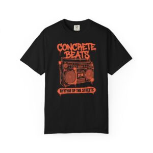 Concrete Beats Tee — Rhythm of the Streets Vintage Boombox Graphic T‑Shirt