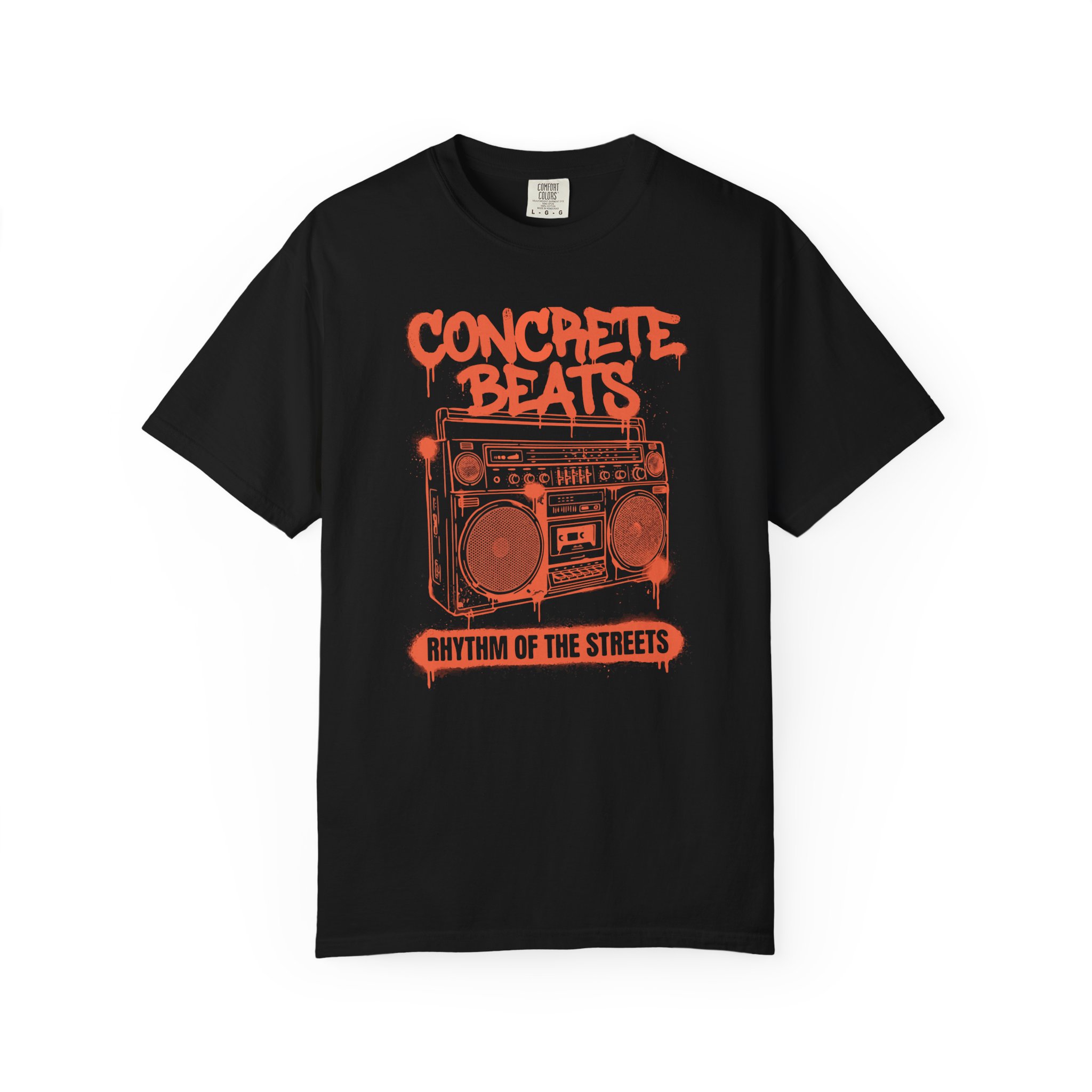 Concrete Beats Tee — Rhythm of the Streets Vintage Boombox Graphic T‑Shirt