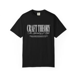 Craft Theory Graphic Tee — "Craft Theory: The Laboratory of Style" Black Cotton T‑Shirt