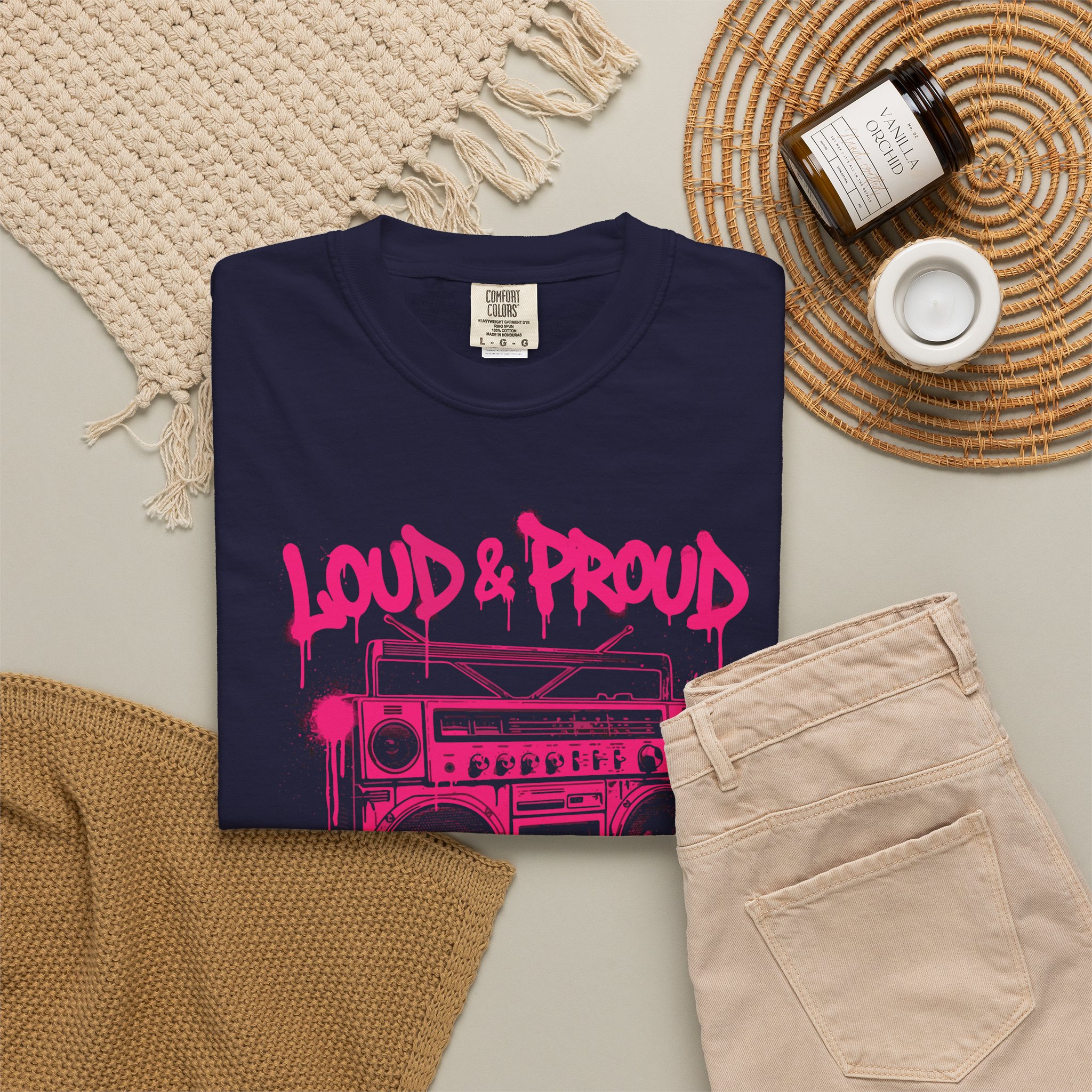 Loud & Proud Boombox Tee — Express Yourself Loudly Graphic T-Shirt - Image 4