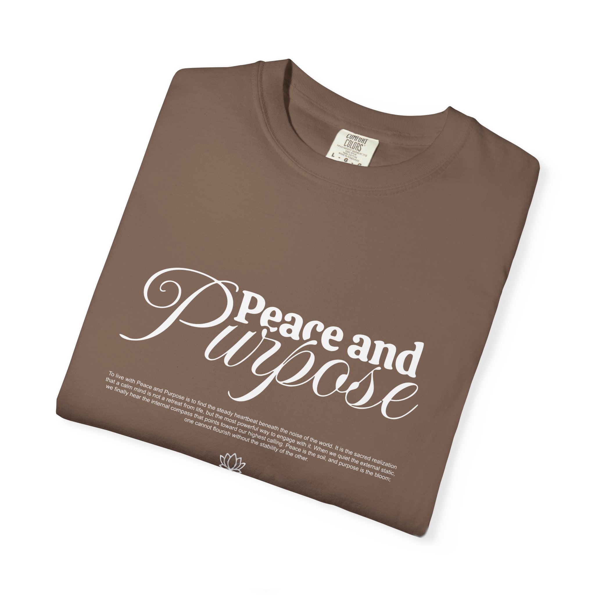 Peace and Purpose — Plain Heavy Cotton Tee - Image 3