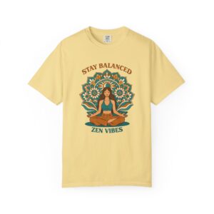 Zen Vibes Meditation Tee — "Stay Balanced" Yoga T‑Shirt