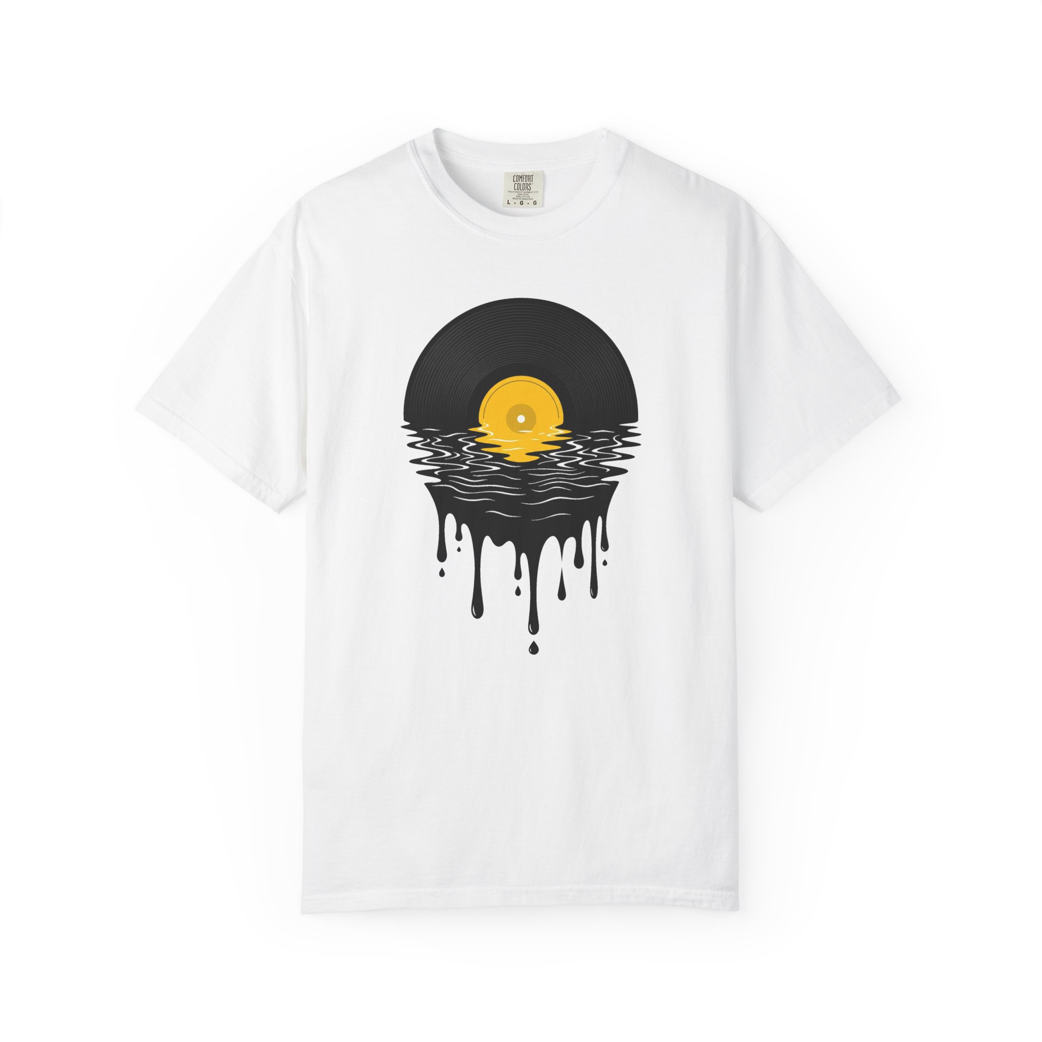 Vinyl Sunset T-Shirt — Dripping Record Graphic Tee