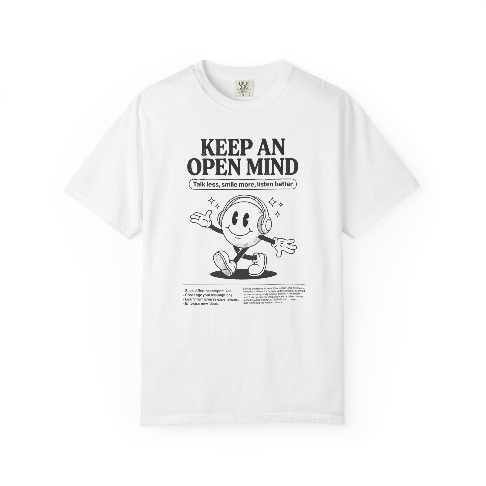 Keep An Open Mind Tee — Positive Mindset Graphic T-Shirt