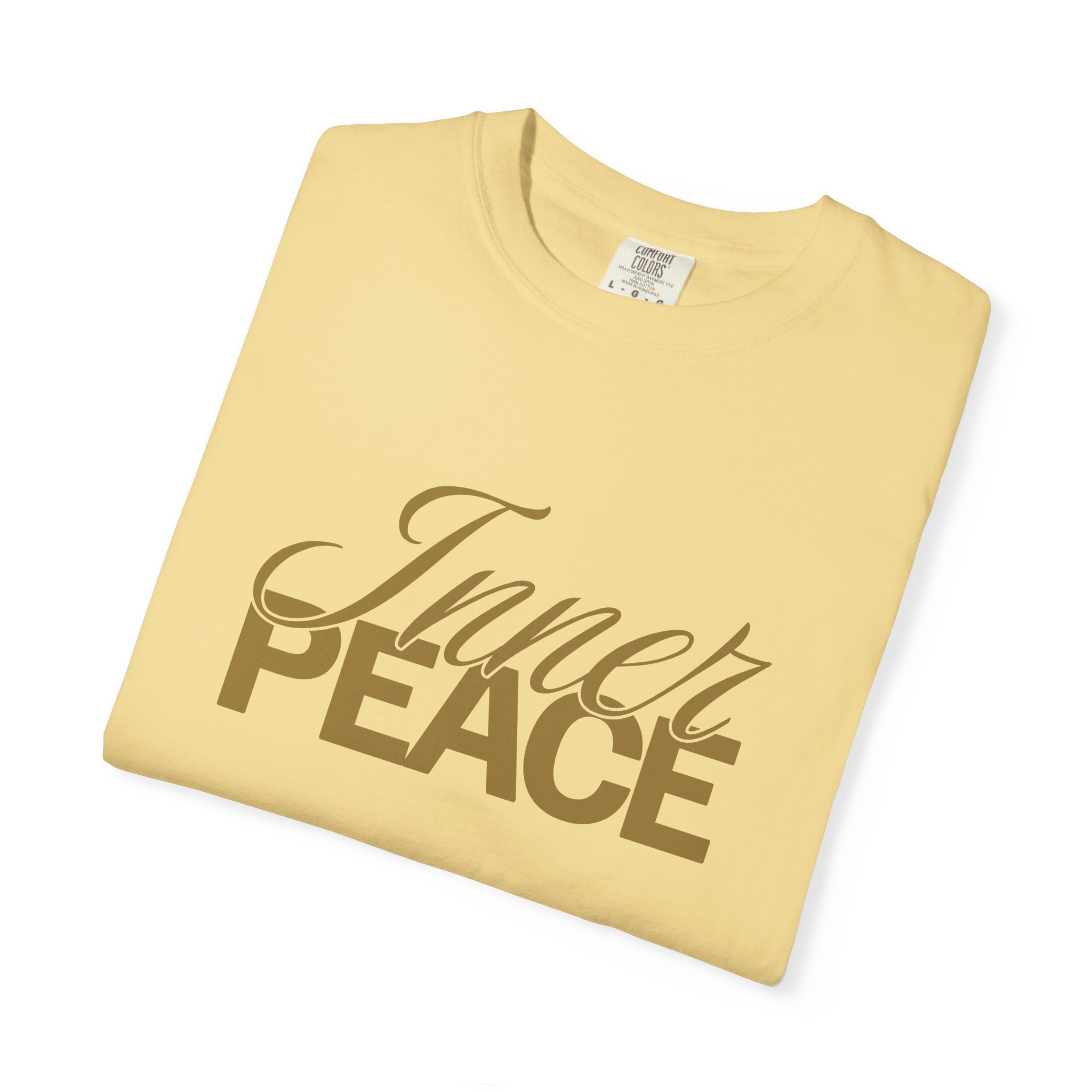 Inner Peace T-Shirt — Minimal Gold Typography Tee - Image 3