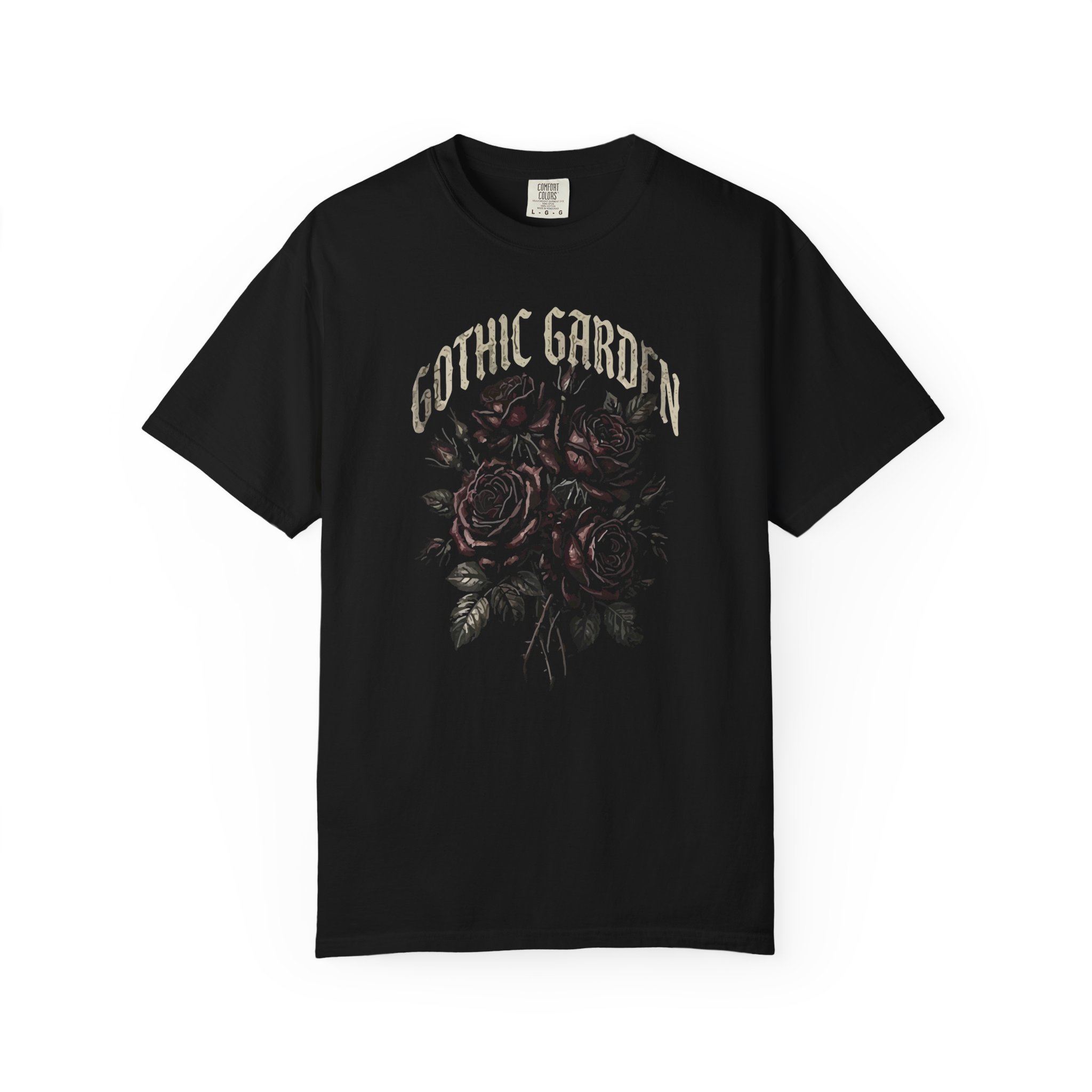 Gothic Garden T-Shirt — Dark Rose Graphic Tee