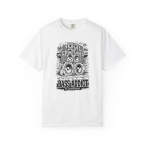 Bass Addict T-Shirt — Graphic Speaker Stack Tee for Music Lovers