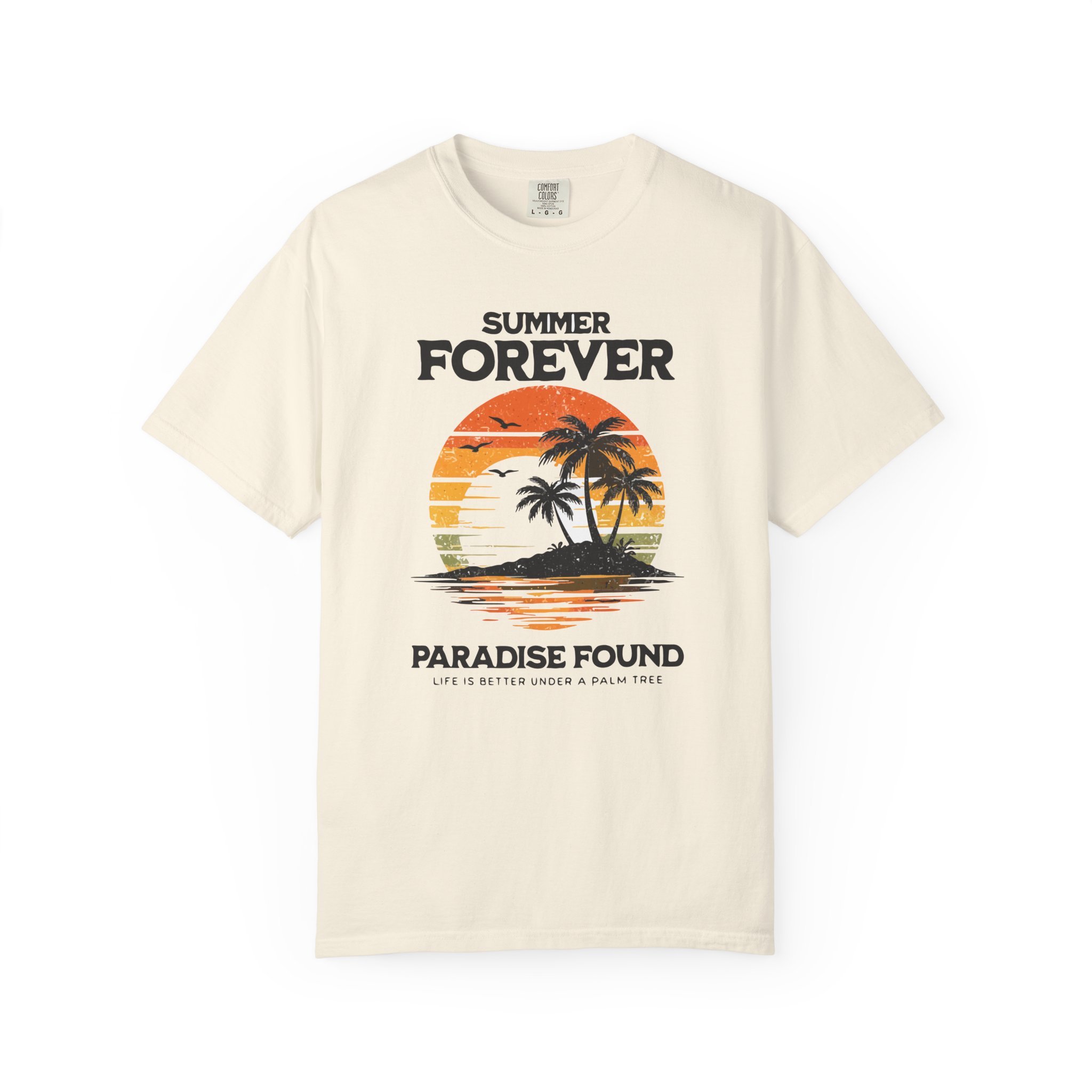 Summer Forever Tee — "Paradise Found" Vintage Palm Island Shirt