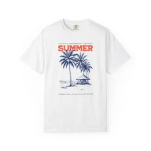 Summer Palm Beach T-Shirt — Retro Tropical "Summer" Graphic Tee