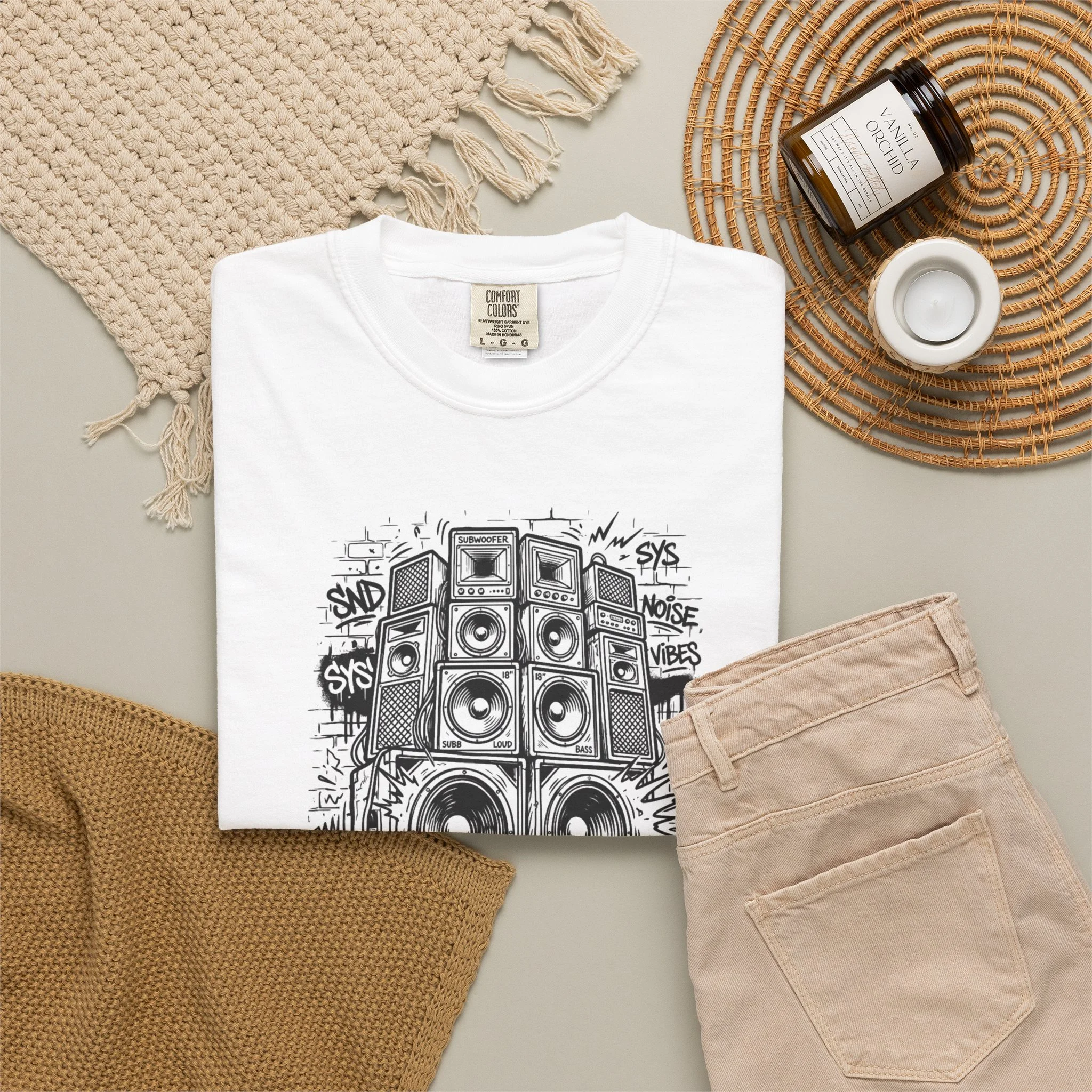 Bass Addict T-Shirt — Graphic Speaker Stack Tee for Music Lovers - Image 4