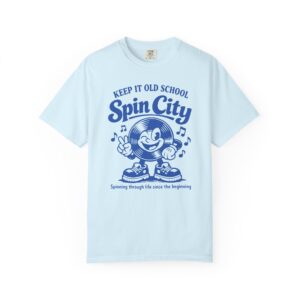 Spin City Retro Cartoon Tee — "Keep It Old School" Vintage DJ T-Shirt