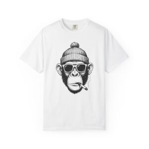 Graphic Tee — Beanie Monkey Smoking Design