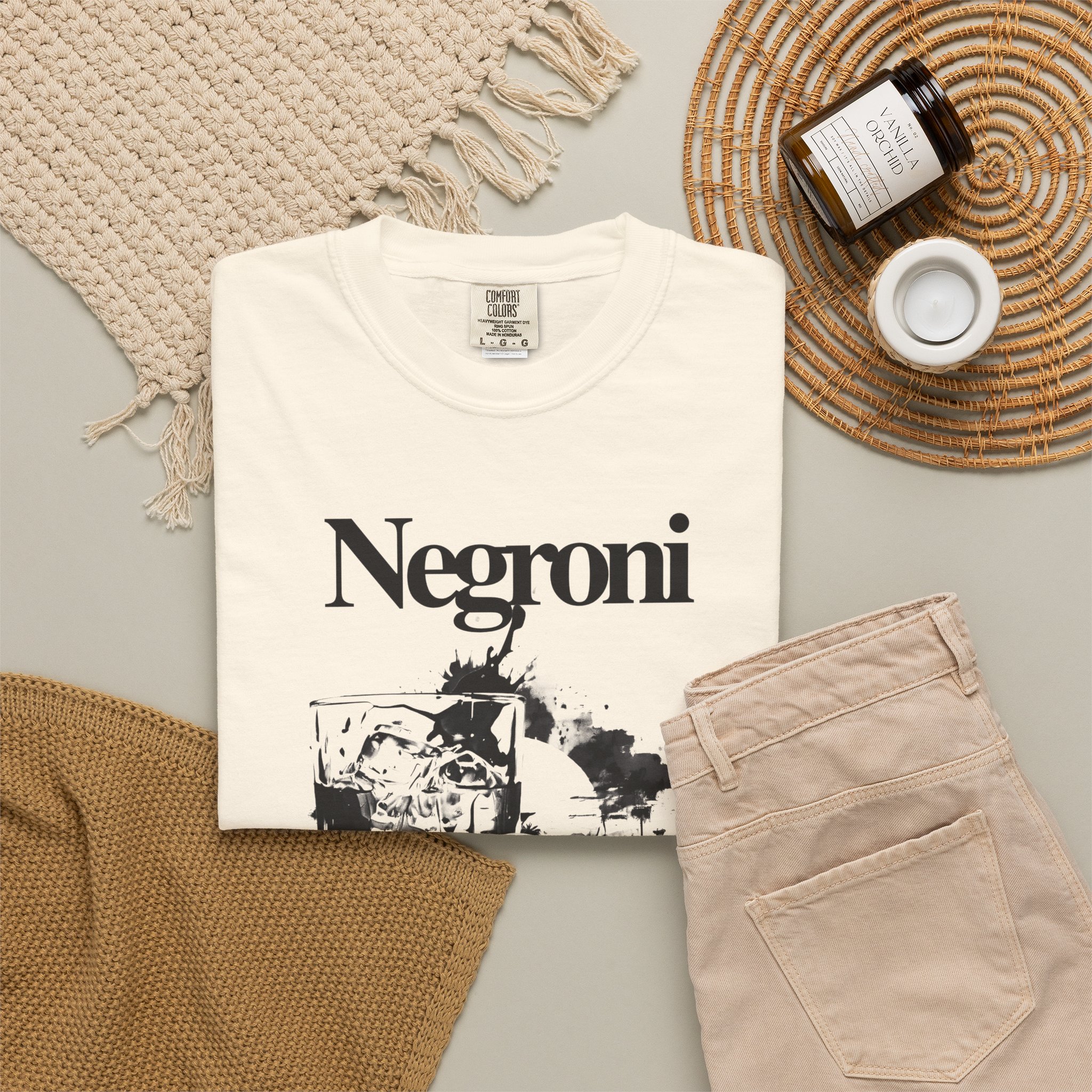 Negroni Vintage Cocktail Tee — Retro Bar Drink Recipe Shirt - Image 4