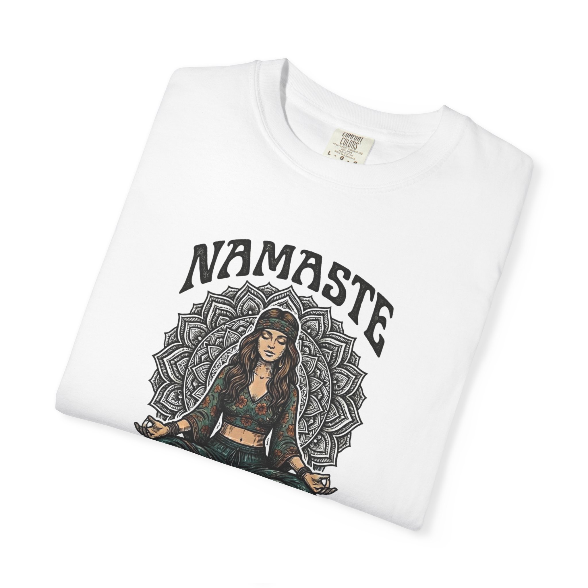 Yoga T-Shirt — "Namaste" Good Vibrations Meditation Graphic Tee - Image 3