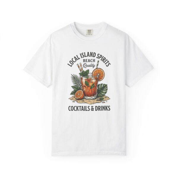 Beach Cocktails T-Shirt — "Local Island Spirits: Cocktails & Drinks" Tropical Cocktail Tee