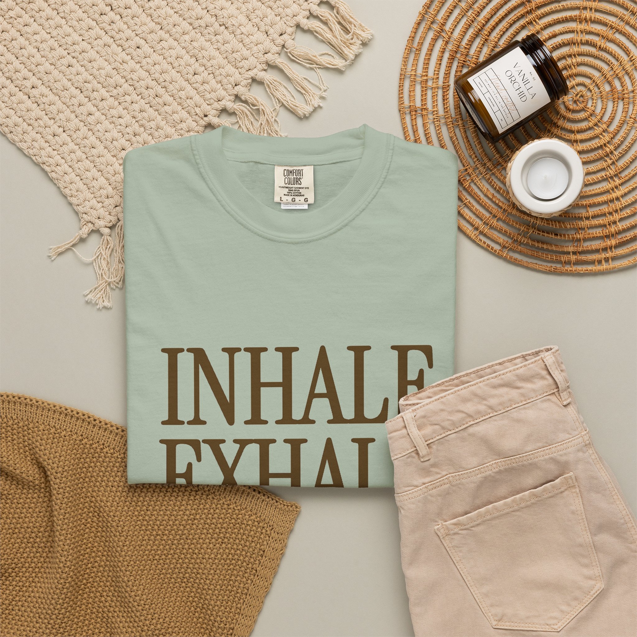 Inhale Exhale Tee — Minimal Mindfulness T-Shirt - Image 4