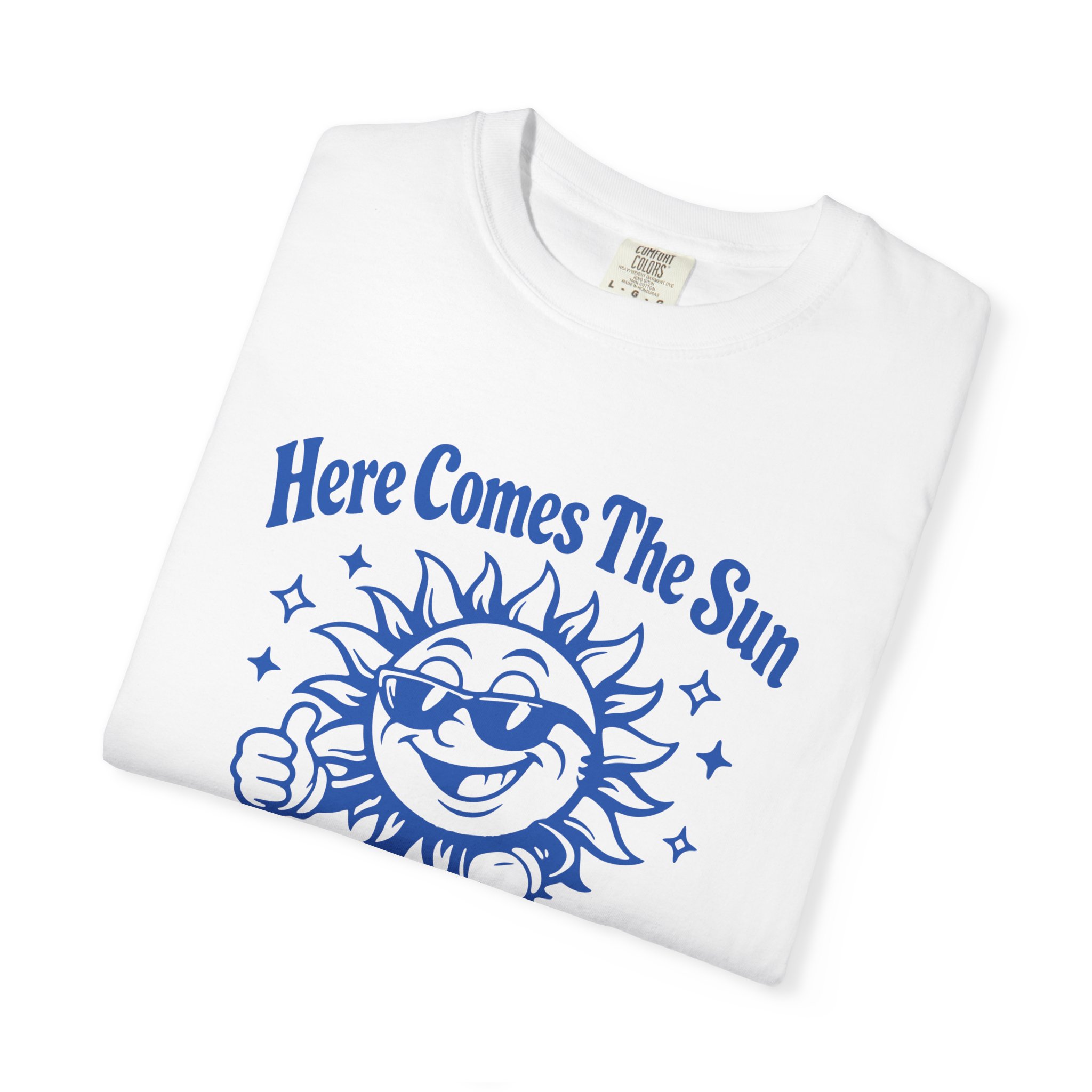 Tee — "Here Comes The Sun" Retro Smiling Sun Graphic Tee (Chase the Sun) - Image 3