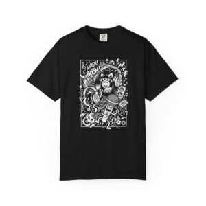 Astronaut Cat Graphic Tee — Retro Space Punk Illustration