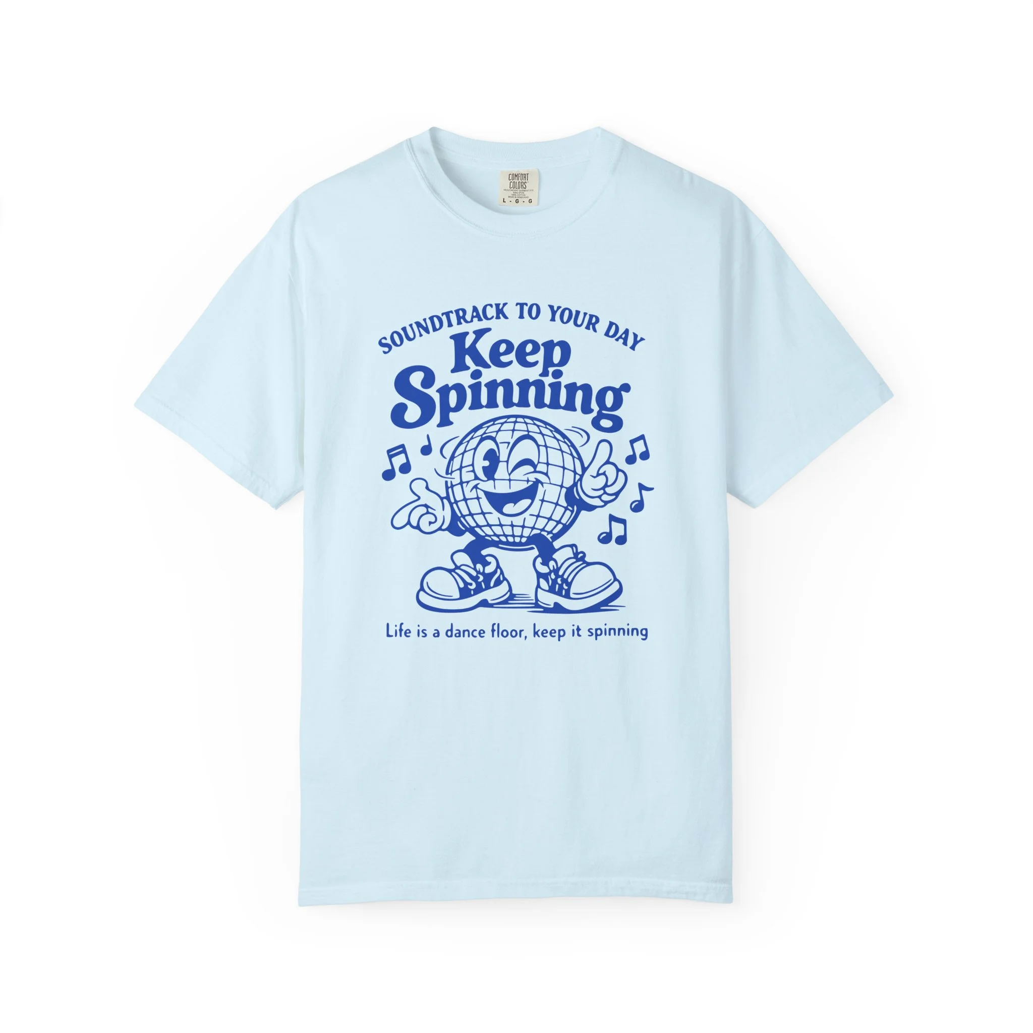 Keep Spinning T-Shirt — Retro Disco Record Graphic Tee