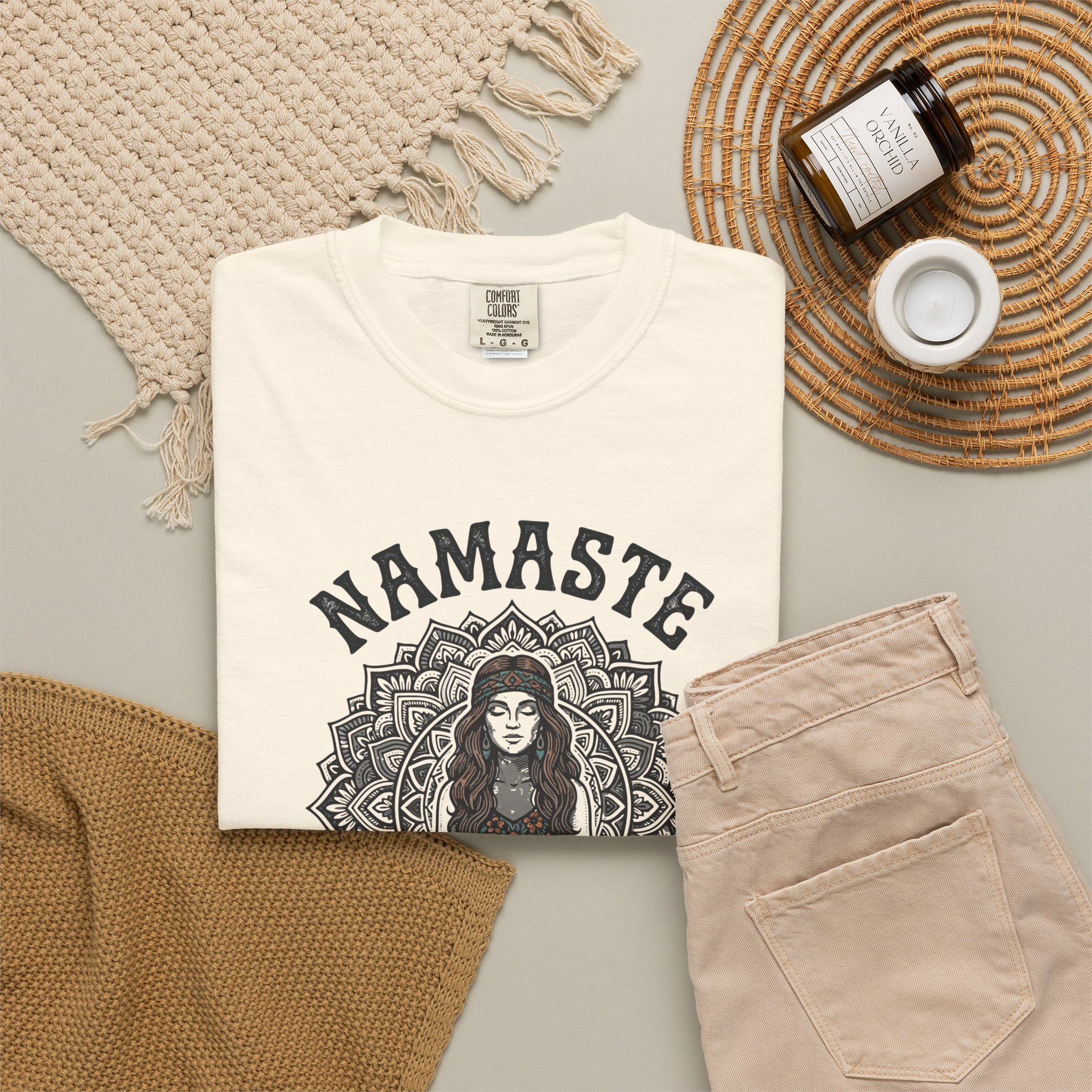Namaste Stay Grounded Tee — Yoga Meditation Graphic T-Shirt - Image 4