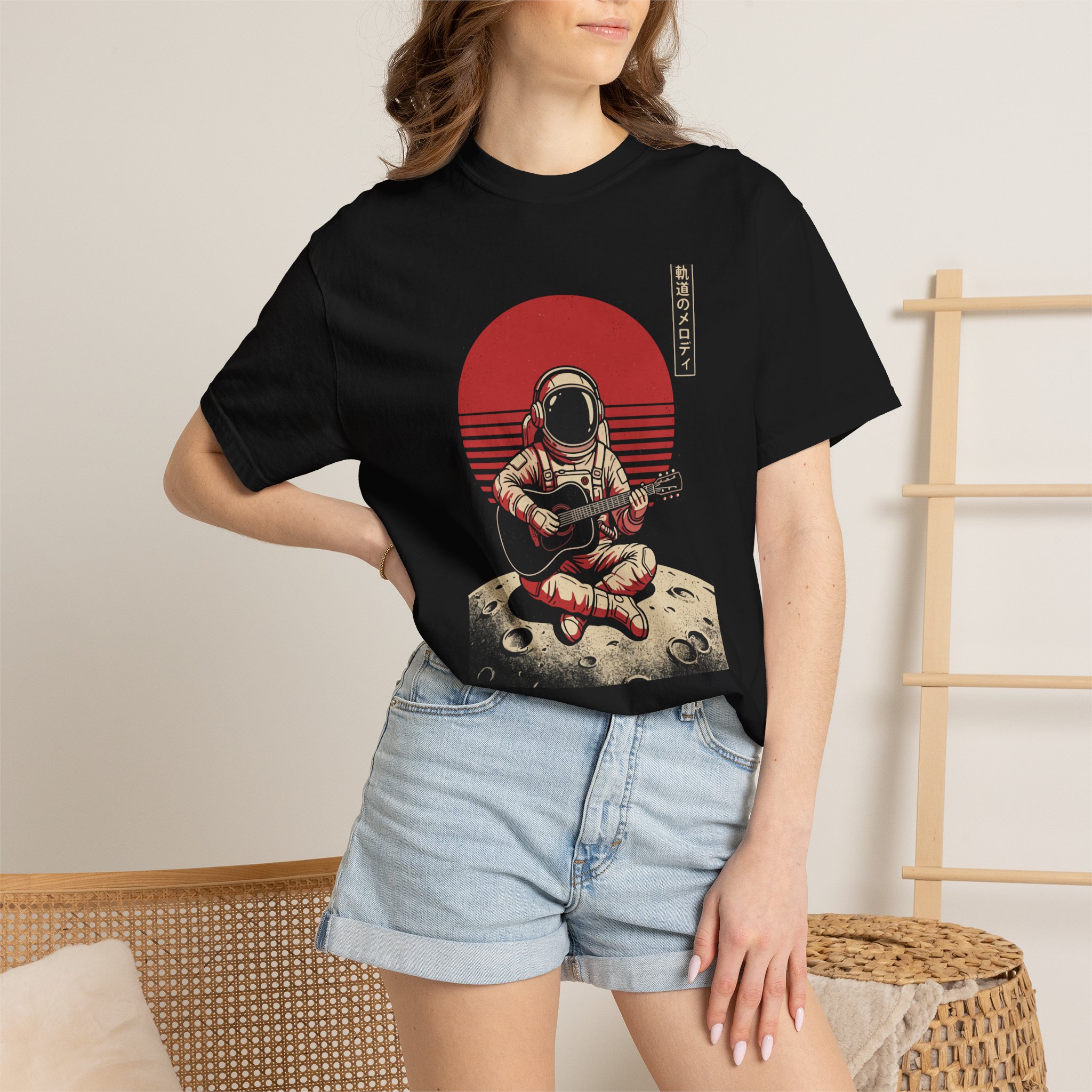 Astronaut Playing Guitar Tee — Retro Space Guitar T-Shirt - Image 4