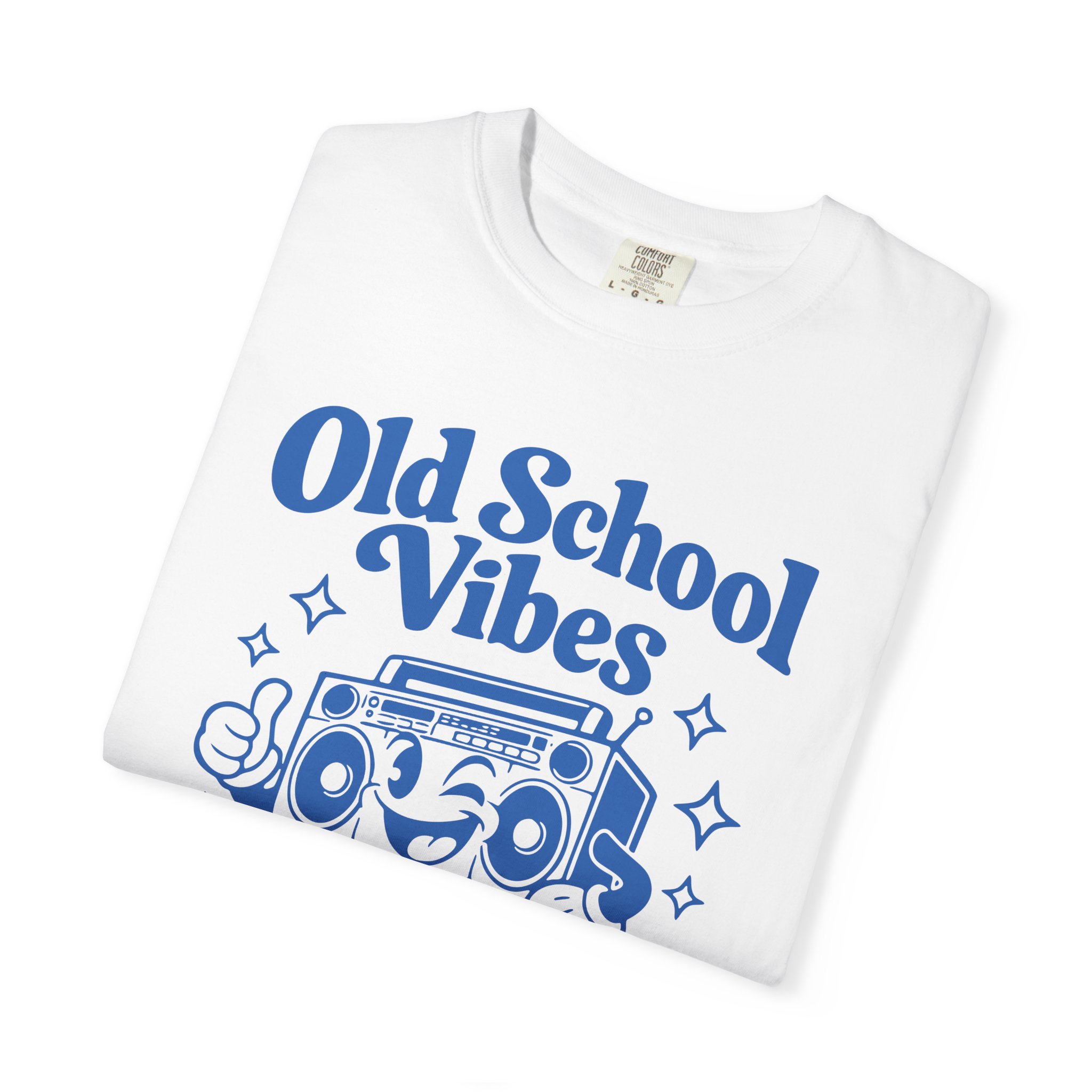 Old School Vibes Tee — Retro Boombox "Turn Up The Volume" Graphic Shirt - Image 3
