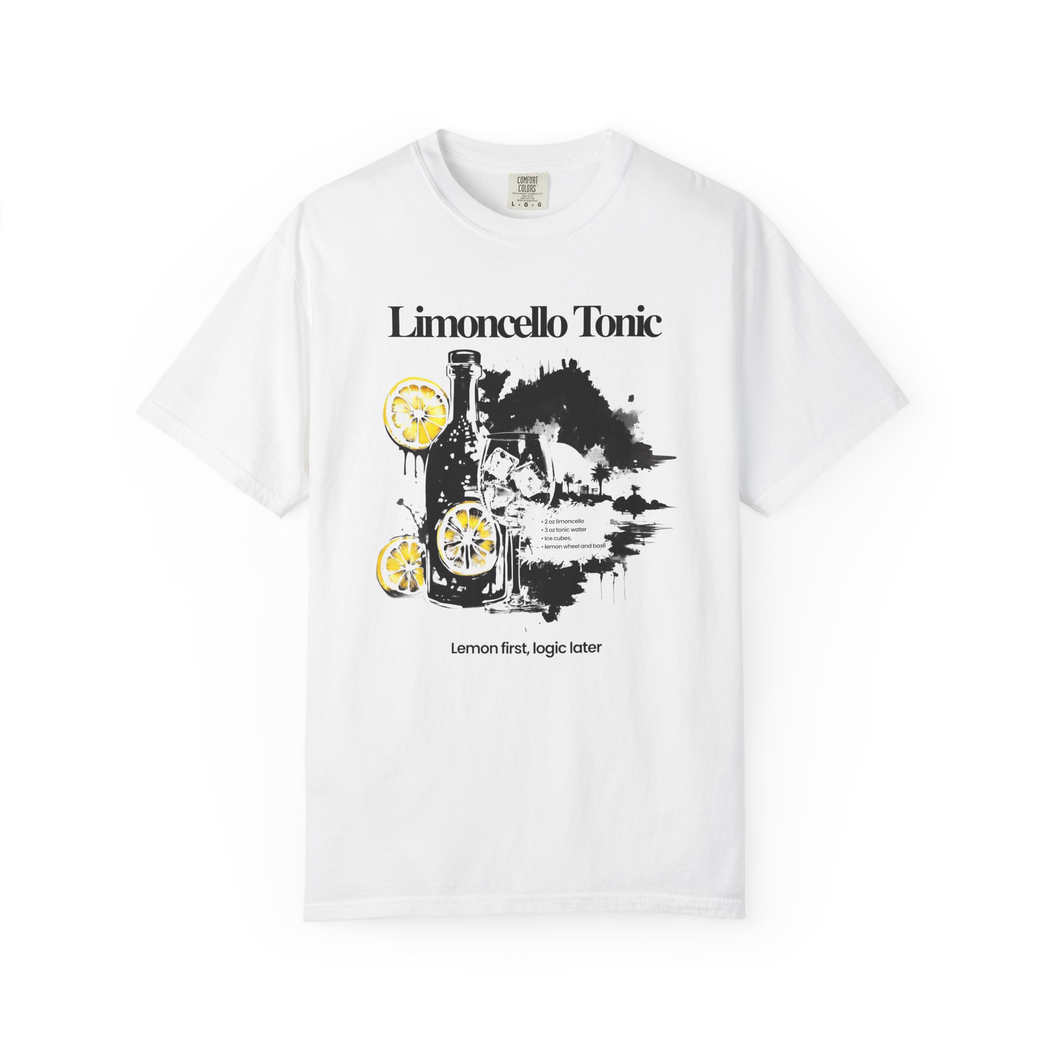 Limoncello Tonic Tee — Lemon Cocktail Graphic T-Shirt