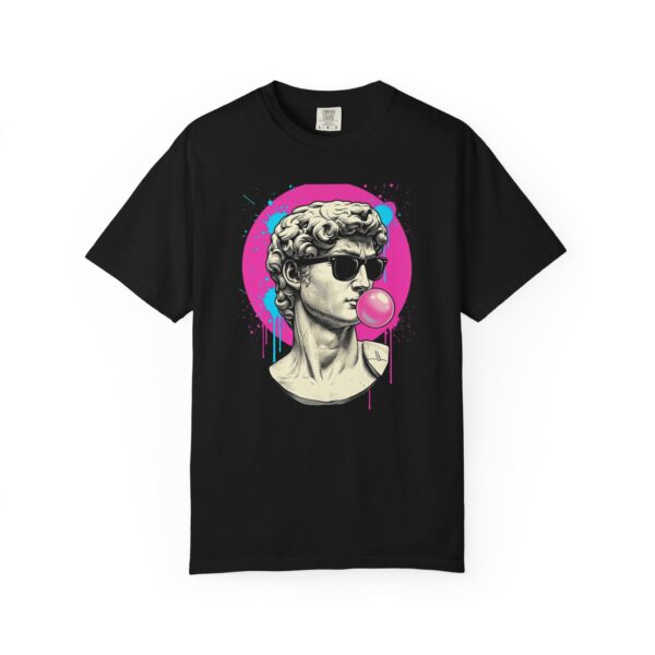 Statue of David Bubblegum Tee — Retro Neon Pop Art T-Shirt