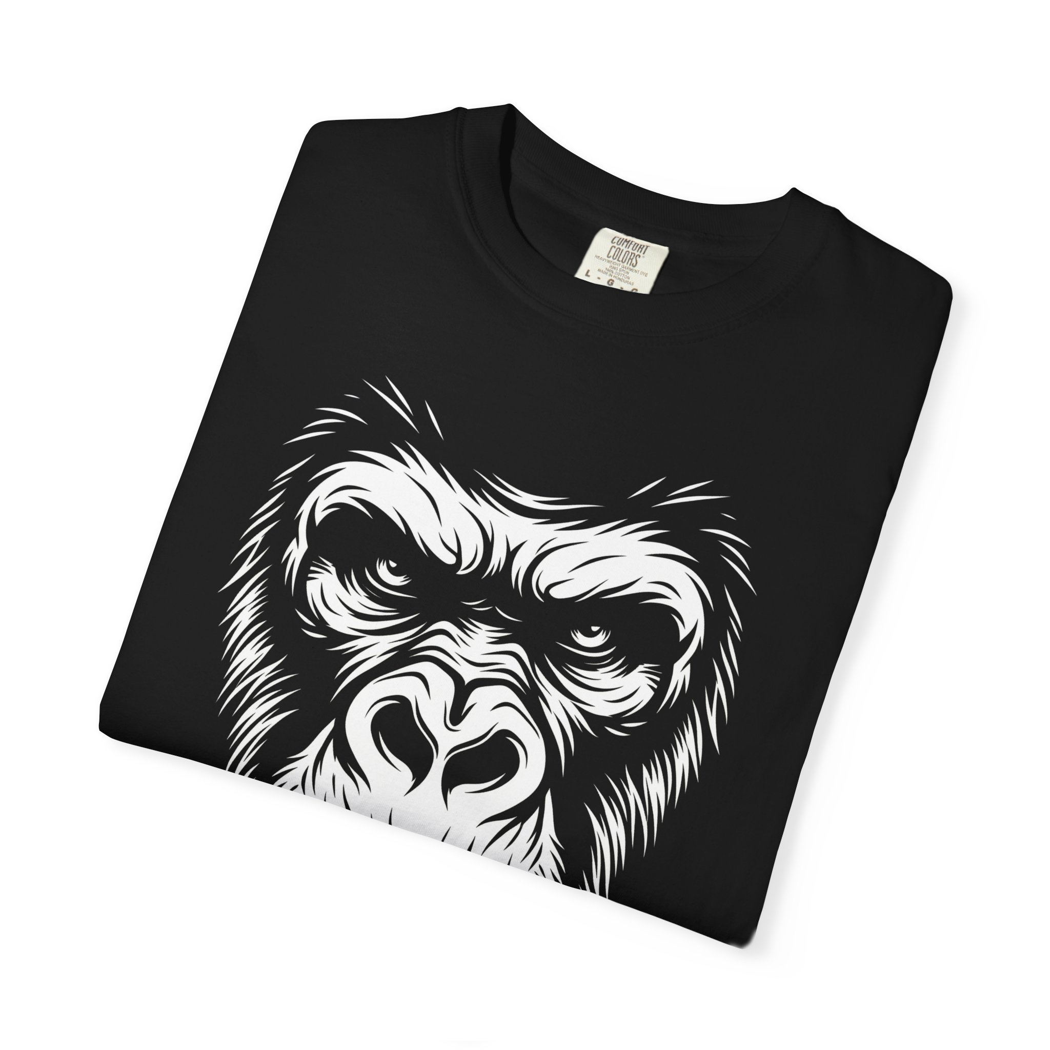 Gorilla Face Graphic Tee — Bold Primal Ape Portrait T-Shirt - Image 3