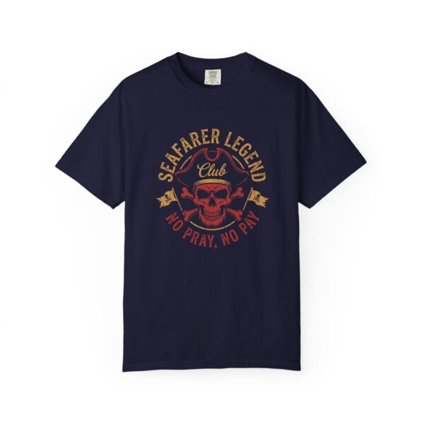 Seafarer Legend Club T-Shirt — Skull Nautical Tee (“No Port, No Pity”)