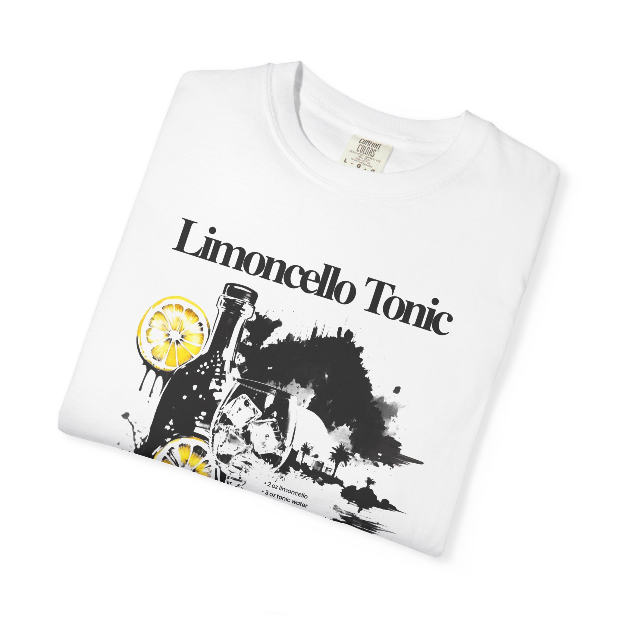 Limoncello Tonic Tee — Lemon Cocktail Graphic T-Shirt - Image 3