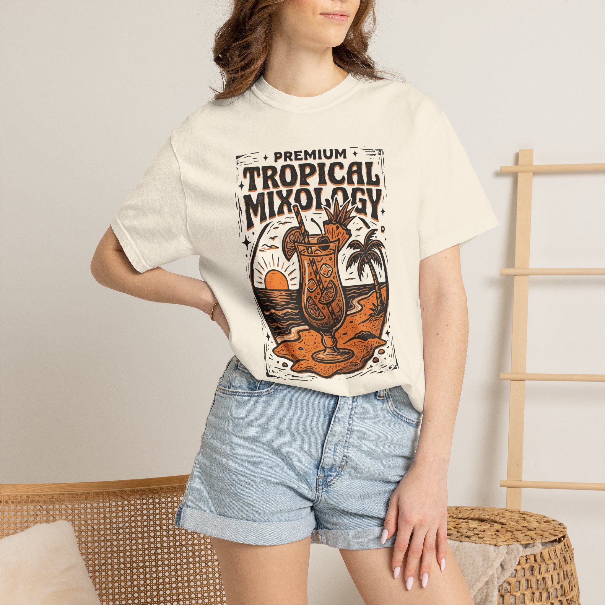 Tropical Mixology T-Shirt — Vintage Cocktail Beach Tee - Image 4