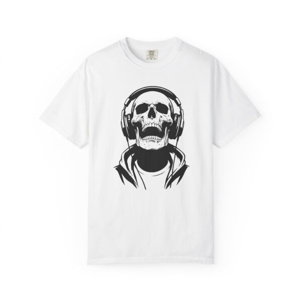 Skull DJ T‑Shirt — Headphone Skeleton Graphic Tee