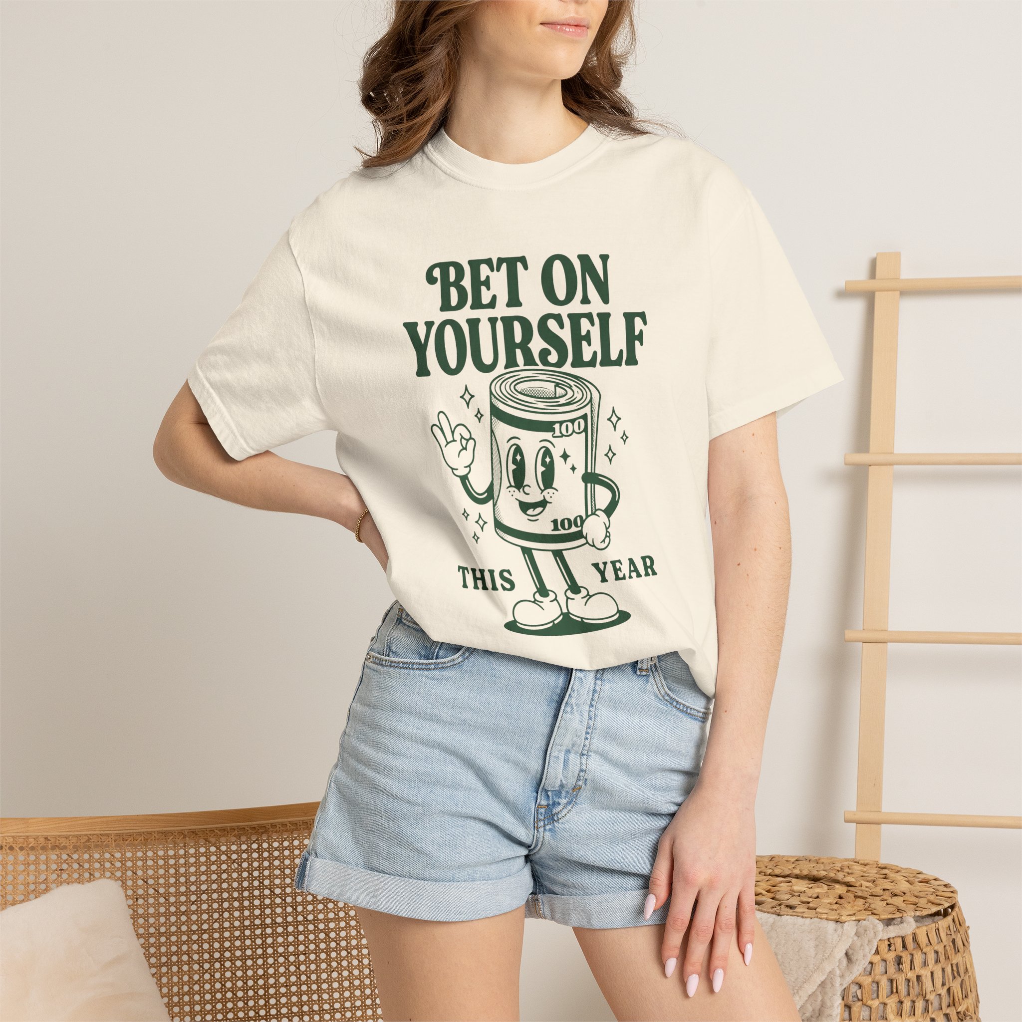 Bet On Yourself Tee — Motivational Vintage Jackpot Graphic T-Shirt - Image 4