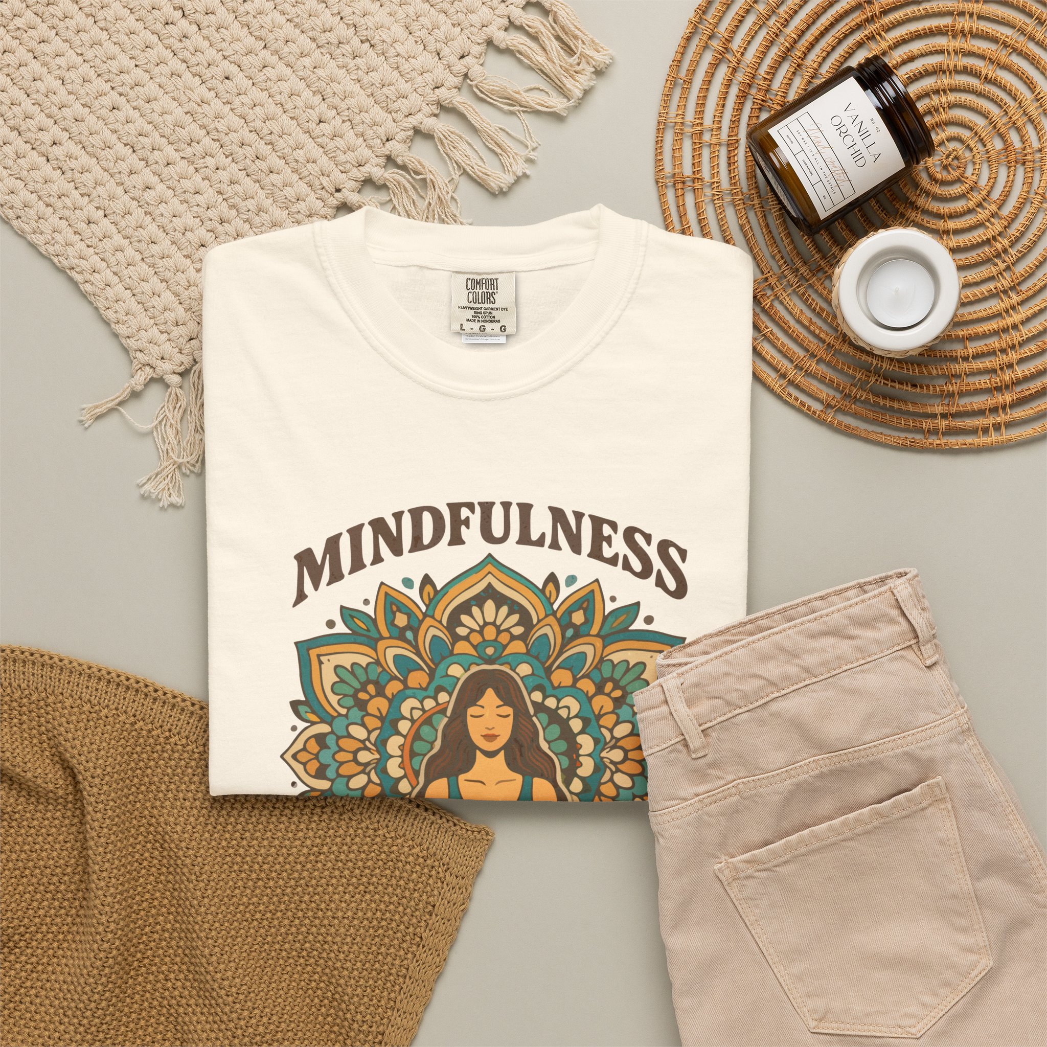 Mindfulness 'Inner Calm' T-Shirt — Yoga Meditation Tee - Image 4