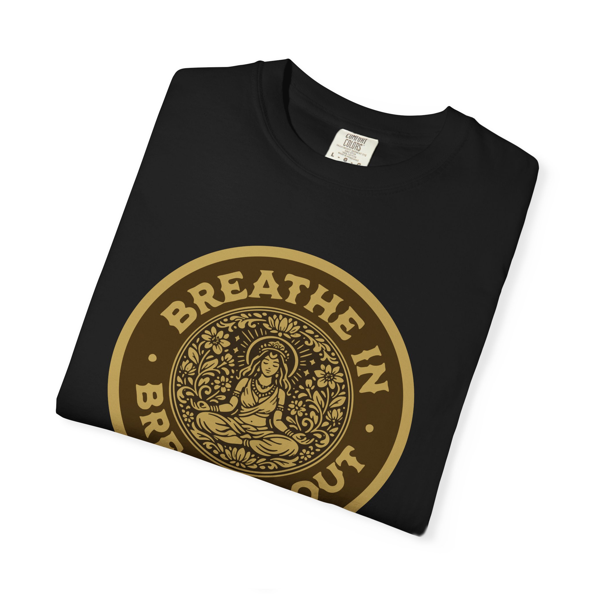 Breathe In Breathe Out T-Shirt — Vintage Buddha Meditation Tee - Image 3