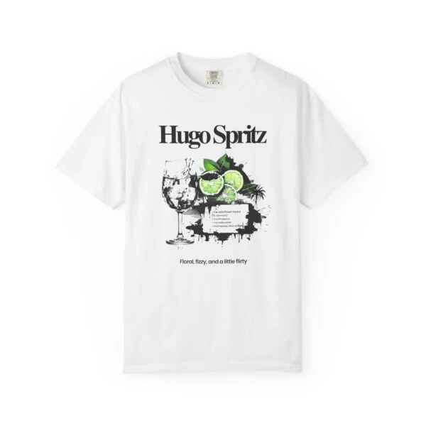 Hugo Spritz Cocktail T-Shirt — Lime & Bubbles Graphic Tee
