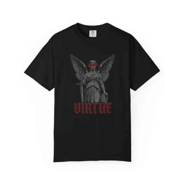 Virtue Angel Statue Tee – Gothic Angel Graphic T-Shirt