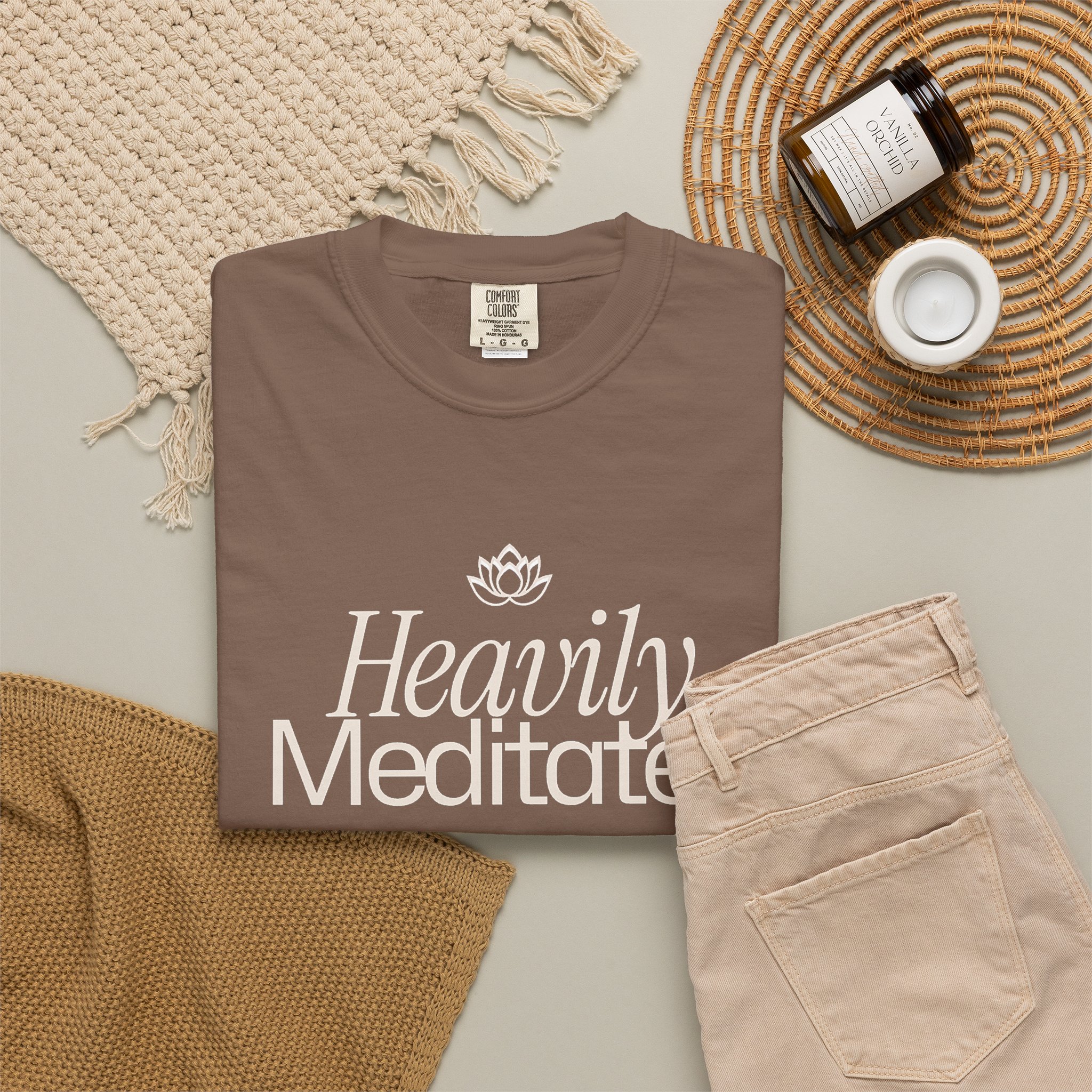 Heavily Meditated Tee — Vintage Yoga Meditation Shirt - Image 4