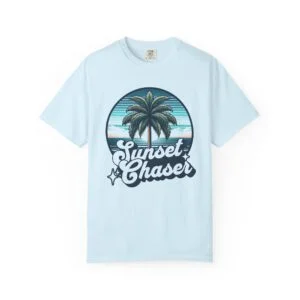 Sunset Chaser Tee — Retro Palm Tree Beach T-Shirt