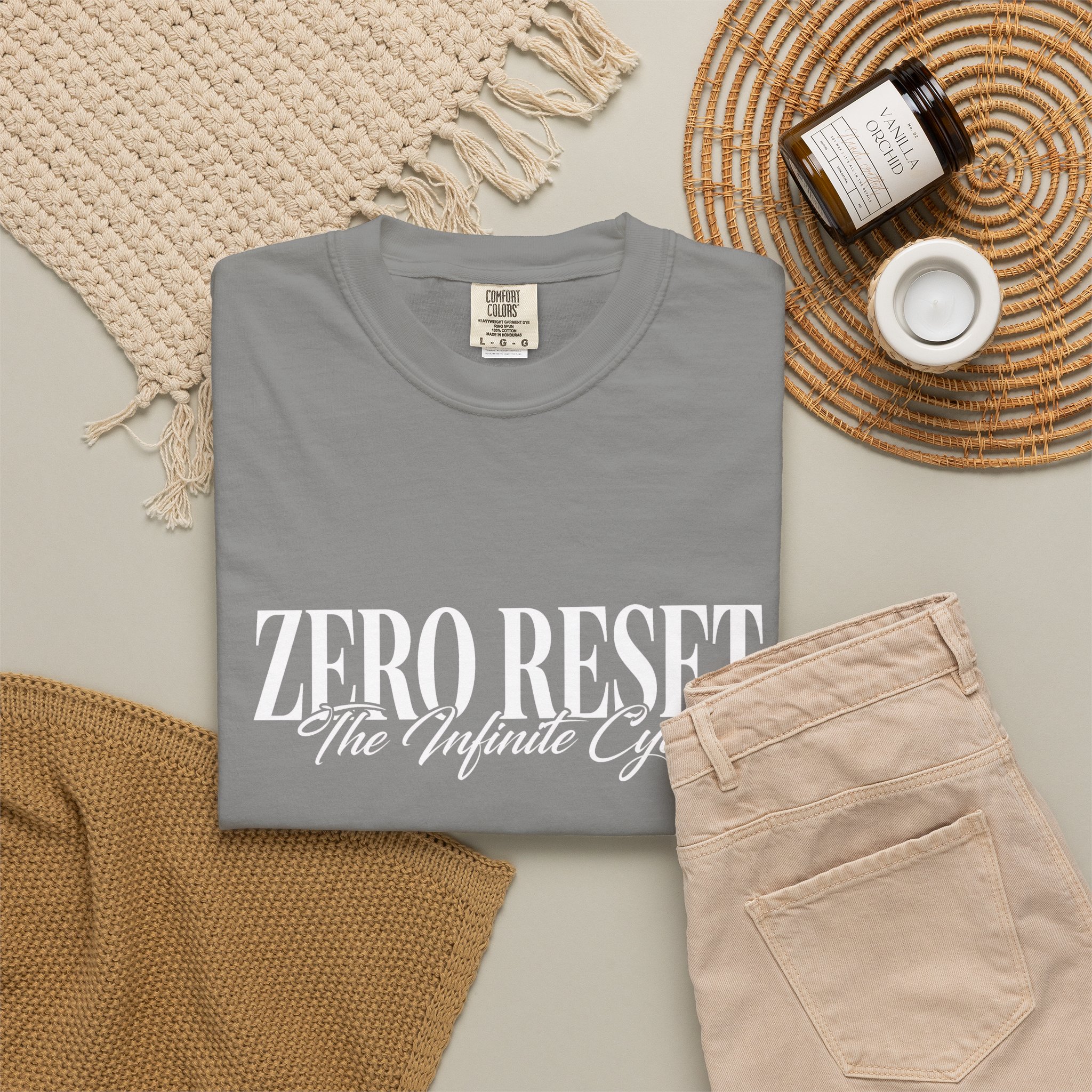 Zero Reset Tee — Minimal Graphic Black T-Shirt with "Zero Reset The Infinite Cycle" - Image 4