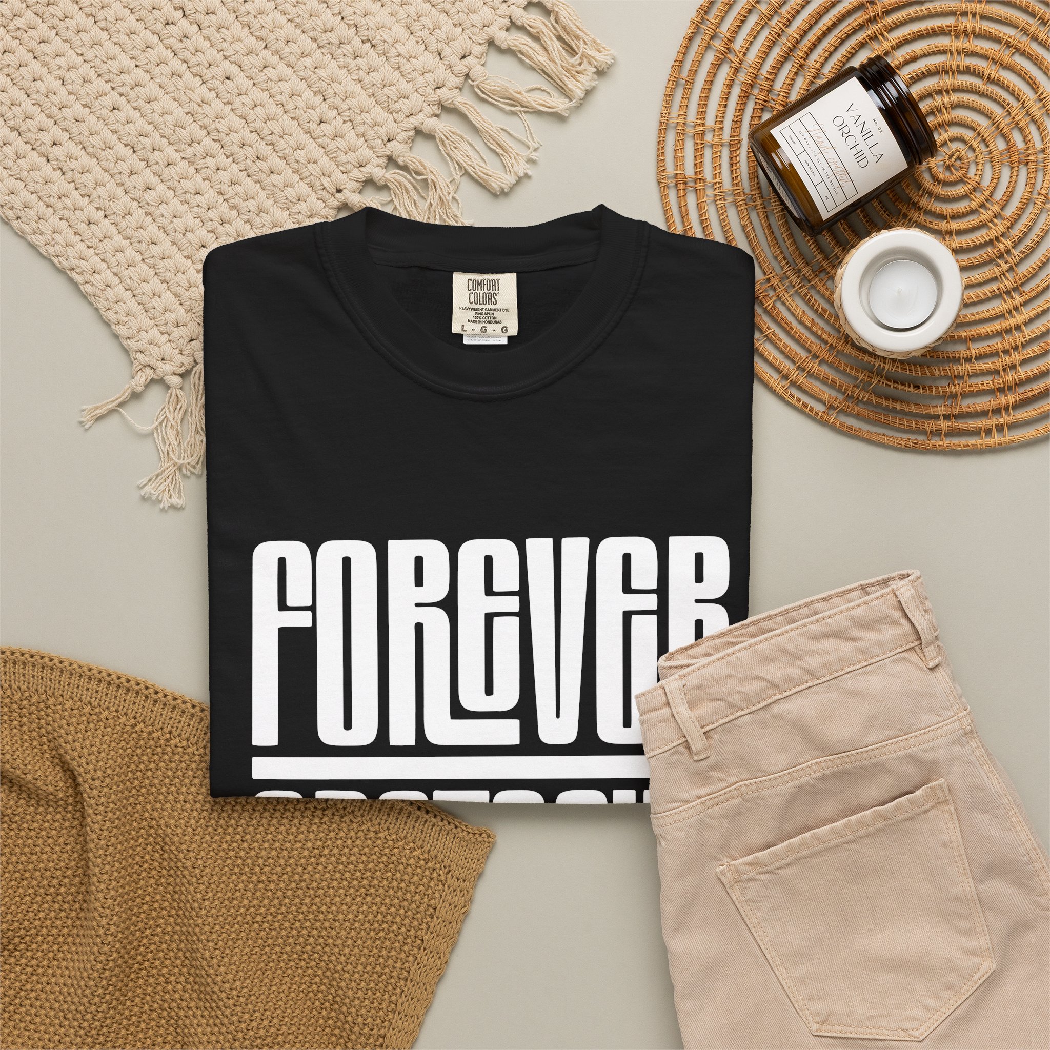 T-Shirt — "Forever Grateful" Graphic Tee | Vintage Block Letter Gratitude Shirt - Image 4
