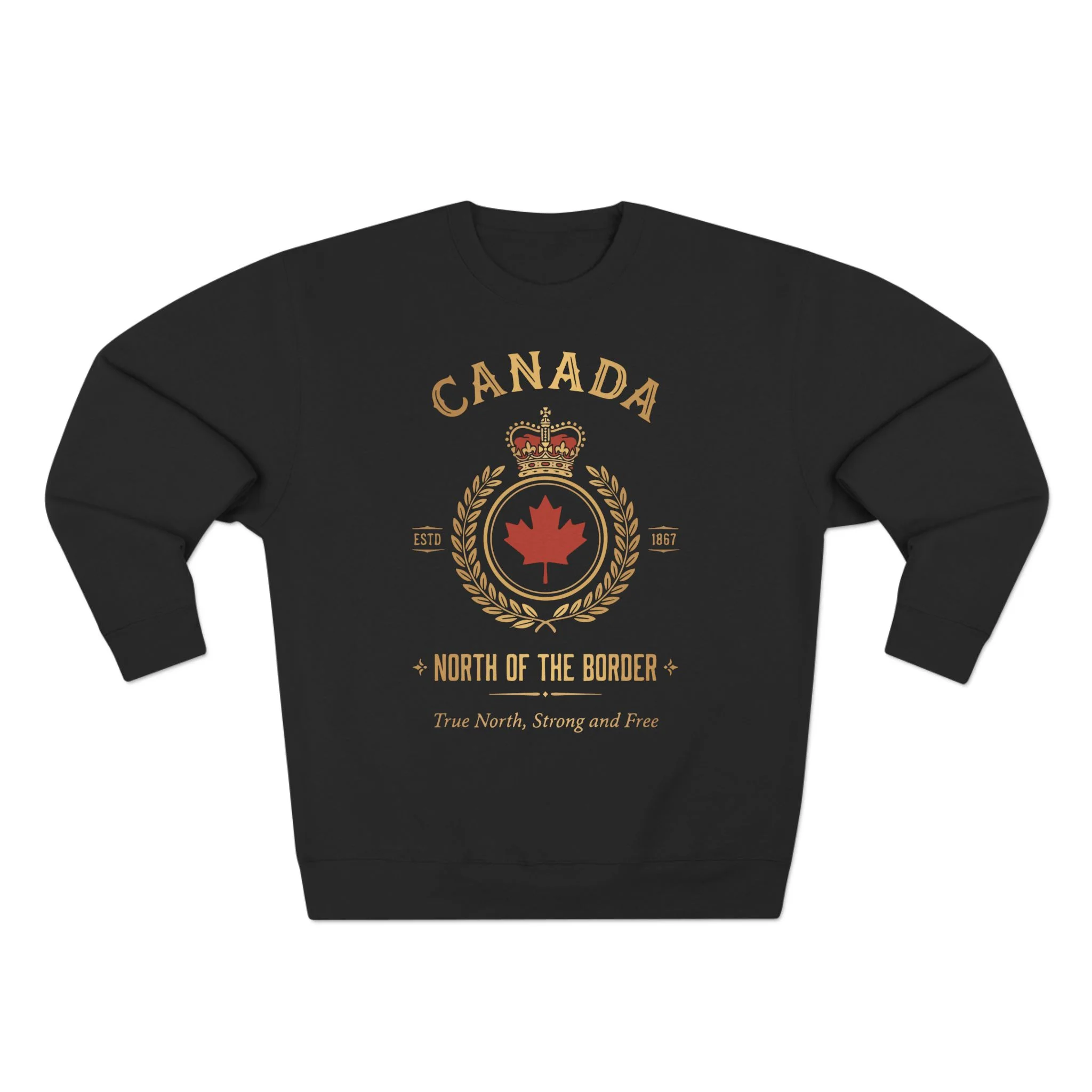 Canada Crest Crewneck Sweatshirt — North of the Border Vintage Maple Emblem